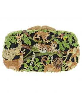 Crystal-Embellished The Zoo Evening Clutch