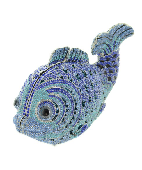 Crystal-Embellished Fish, Red