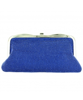 Double Side Mesh Crystal Clutch