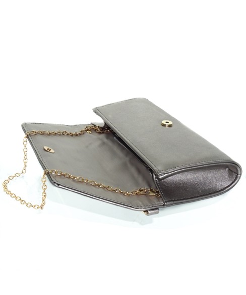 Elegant Feminine Top Handle Faux Leather Clutch