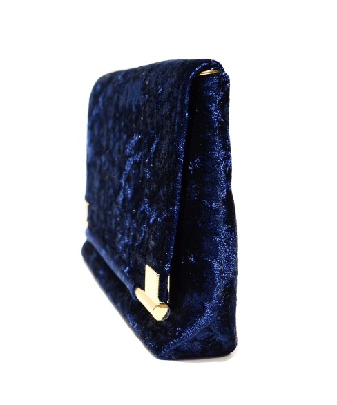 Floral Embossed Velvet Clutch