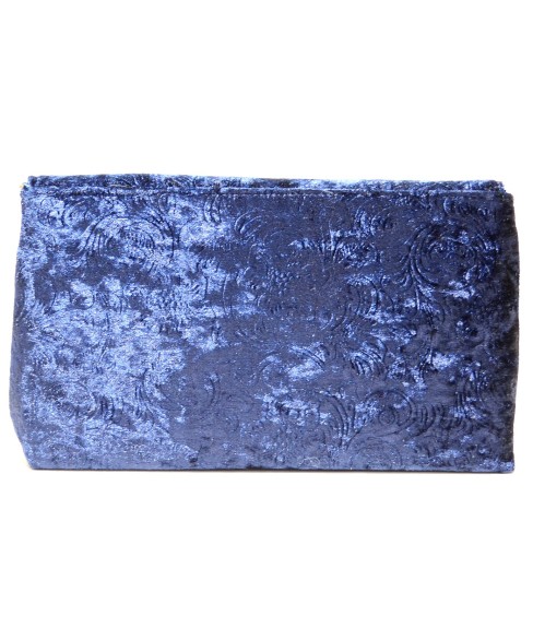 Floral Embossed Velvet Clutch