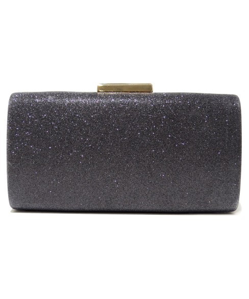 Crystal Buckle Glitter Clutch