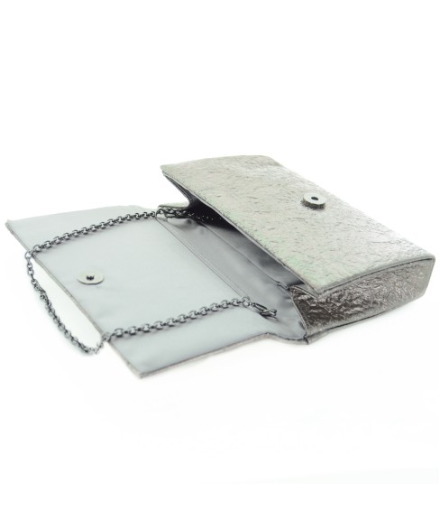 Dazzling Metallic Faux Leather Clutch