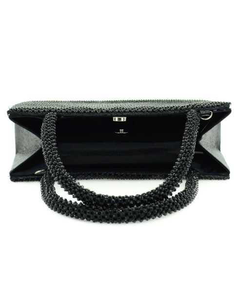 Sparkling Crystla Mesh Clutch