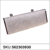 Python Embossed Two Compartment Clutch