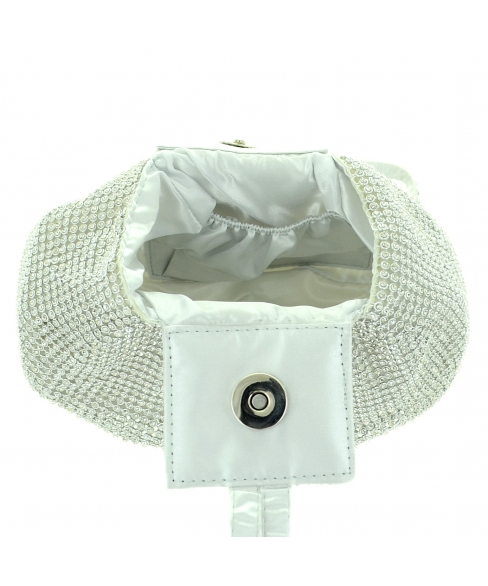 Allover Crystal Pouch Bag