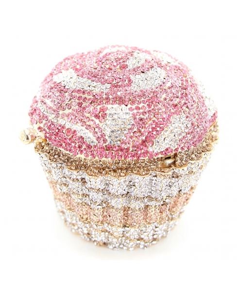 Crystal-Embellished Cupcake Evening Clutch