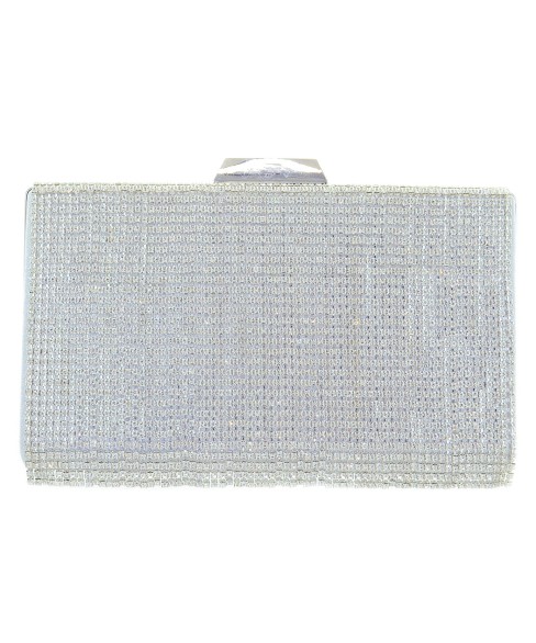 Lavish Crystal Fringe Clu, Silver