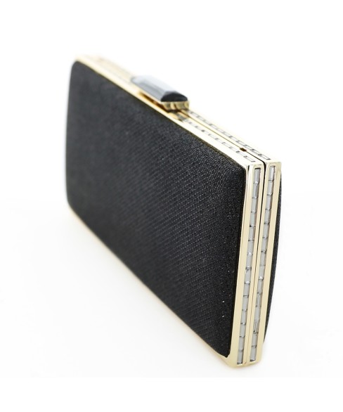 Glitter Rhinestone Frame Evening Clutch Bag