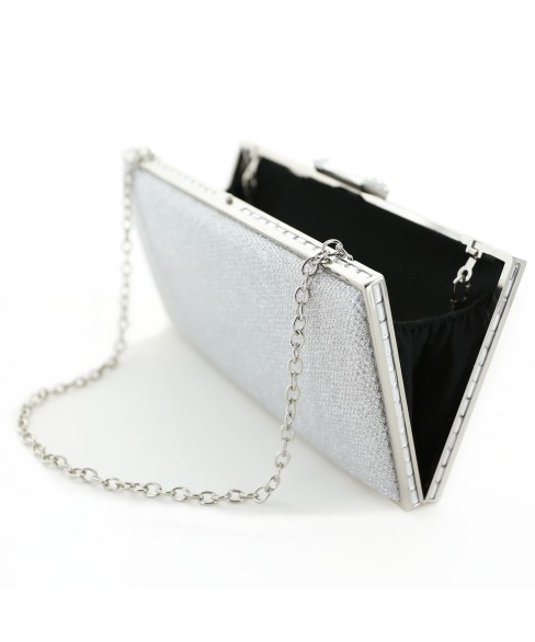 Glitter Rhinestone Frame Evening Clutch Bag