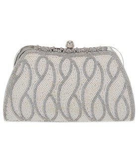 Crystal & Pearl Embellished Clutch