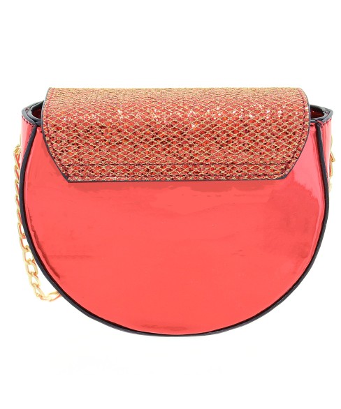 Glitter Saddle-shaped Crossbody Bag