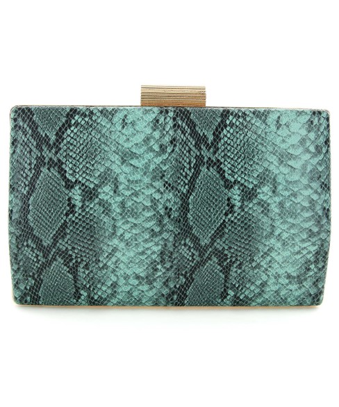 Python-embossed Clutch