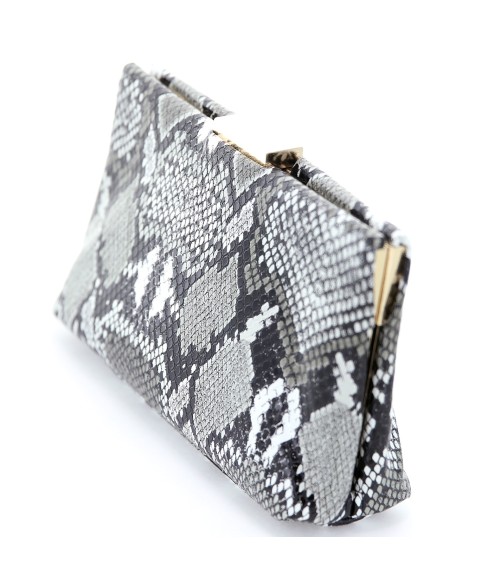 Python Embossed Clutch