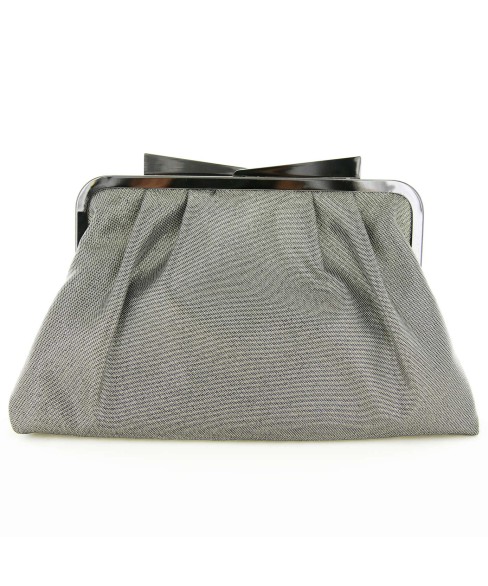 Bow Top Glitter Metallic Clutch/Evening Bag