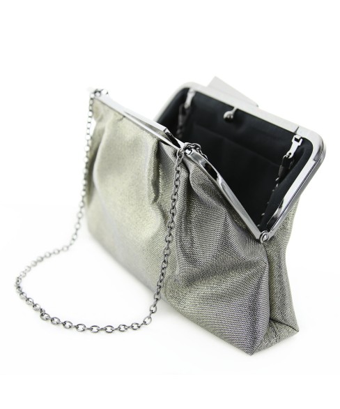 Bow Top Glitter Metallic Clutch/Evening Bag