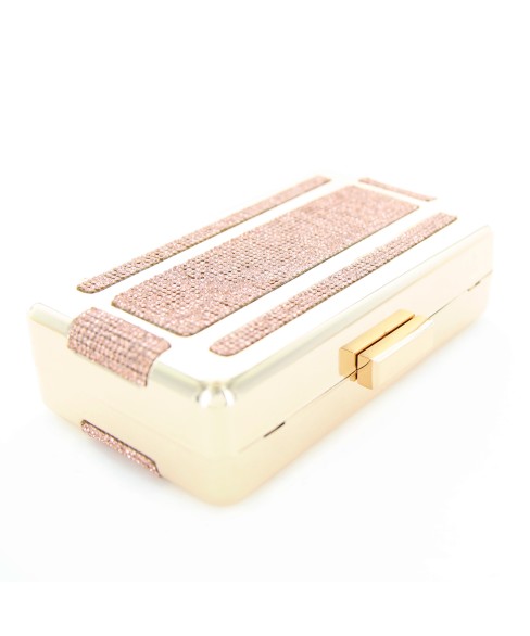 Crystal-Embellished Frame Clutch