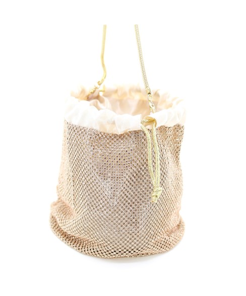 Rhinestone Drawstring Bucket Bag