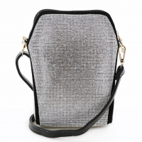 Crystal Rhinestone-Embellished Clutch Bag