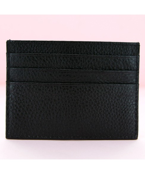 LEATHER WALLER Black