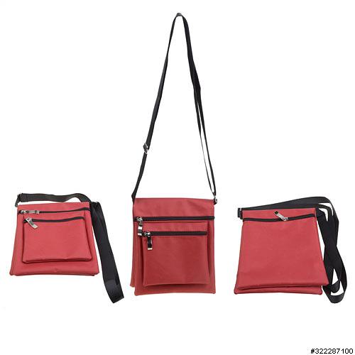 Nylon lightweight triple compartment bag | 322287-100 | eSwanNY